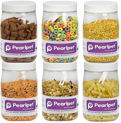 Pearlpet Plastic Utility Container  - 1500 ml(Pack of 6, White)