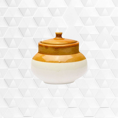 Luminescence Enterprises Ceramic Pickle Jar  - 300 ml(Brown)