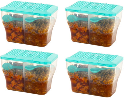 hitu Plastic Utility Container  - 2000 ml(Pack of 4, Green)