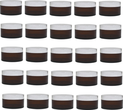 PrismaPac Plastic Utility Container  - 50 g(Pack of 25, Brown, Silver)