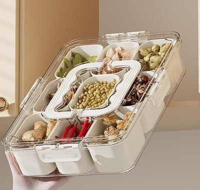 SARVANGAH Plastic Fridge Container  - 200 g(White)