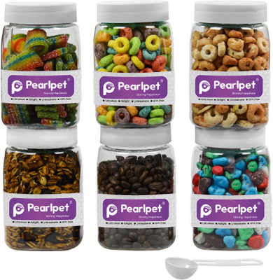 Pearlpet Plastic Utility Container  - 400 ml(Pack of 6, White)