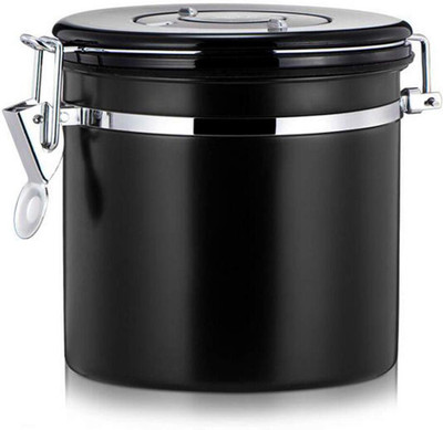 Zwerlin Stainless Steel Tea Coffee & Sugar Container  - 800 ml(Black)