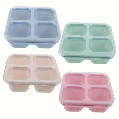 RBGIIT Plastic Grocery Container  - 400 g(Pack of 4, Multicolor)
