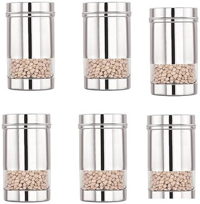 RJ kitchenware Store Stainless Steel Utility Container  - 900 ml(Pack of 6, Silver)
