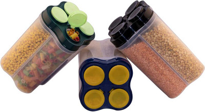 ENLINK Plastic Utility Container  - 2500 ml(Pack of 3, Multicolor)