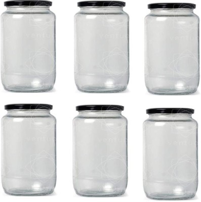 AFAST Glass Utility Container  - 1000 ml(Pack of 6, Clear)