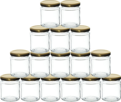 Skyper Glass Tea Coffee & Sugar Container  - 200 ml(Pack of 16, Clear)