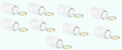 1st Time Glass Utility Container  - 400 ml(Pack of 9, Clear)