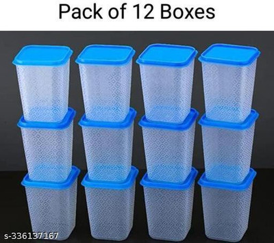 DCIND Plastic Grocery Container  - 1000 ml(Pack of 12, Black)
