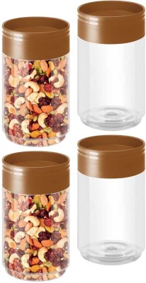 MILTON Plastic Grocery Container  - 750 ml(Pack of 4, Brown)