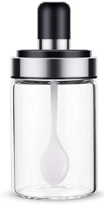 BOVZOX Glass Cookie Jar  - 250 ml(Multicolor)