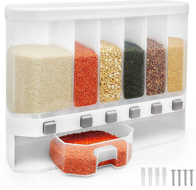 PGK TRADERS Plastic Cereal Dispenser  - 1000 ml(Multicolor)