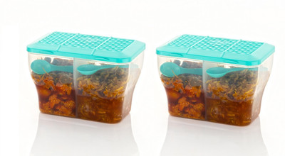 hitu Plastic Utility Container  - 2000 ml(Pack of 2, Green)