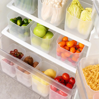BeastBull Plastic Fridge Container  - 1000 ml(Pack of 6, White)