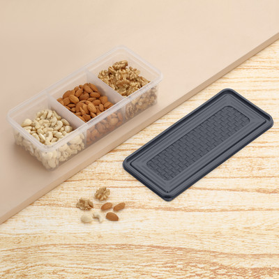 MAGICSPOON Polypropylene Grocery Container  - 1900 ml(Grey, Multicolor)