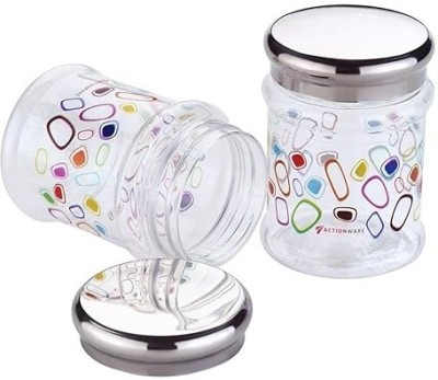BBD Kitchen Shop Stainless Steel, Plastic Cookie Jar  - 2000 g(Pack of 4, Multicolor)
