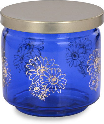 Somil Glass Cookie Jar  - 400 ml(Light Blue)