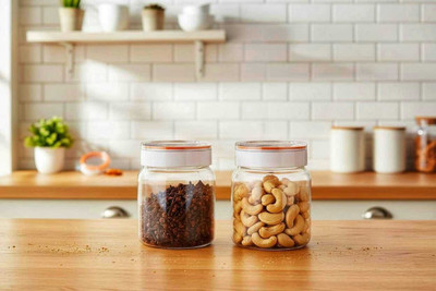 Swanoll Plastic Grocery Container  - 500 ml(Pack of 2, Orange)