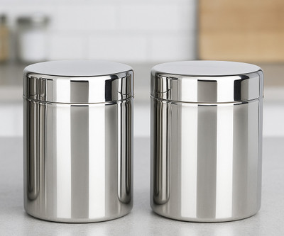 VISAXMI Stainless Steel Utility Container  - 800 ml(Pack of 2, Silver)