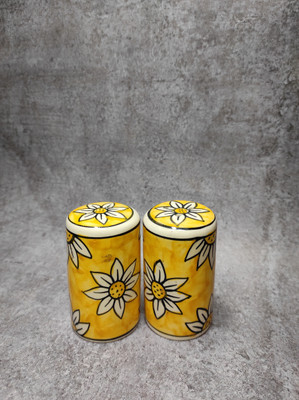 shanvika International Ceramic Utility Container  - 50 ml(Pack of 2, Yellow, White)