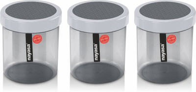 NAYASA Plastic Grocery Container  - 1500 ml(Pack of 3, Grey)