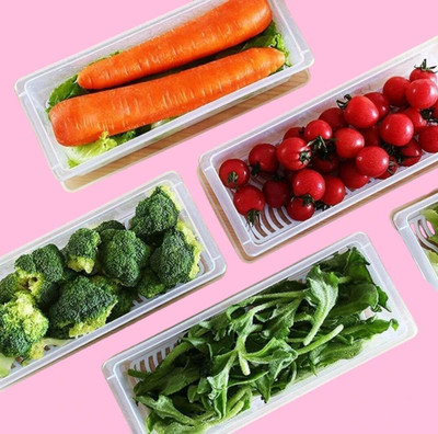 Zubix Plastic Fridge Container  - 1500 ml(Pack of 4, White)