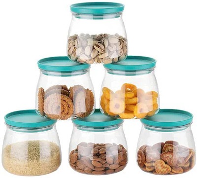 THE Impala Plastic Grocery Container  - 900 ml(Pack of 6, Transparent)