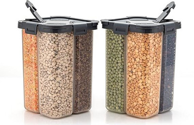 ivbuynest Plastic Utility Container  - 2000 ml(Pack of 2, Black)