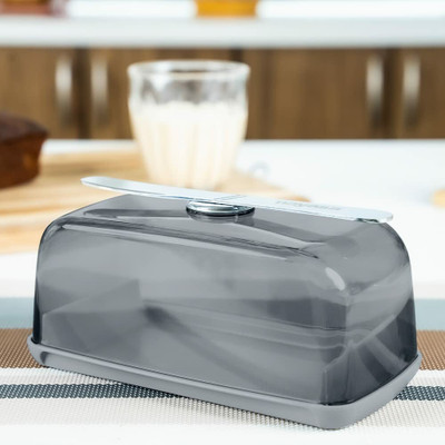 NAYASA Plastic Bread Container  - 500 ml(Grey)