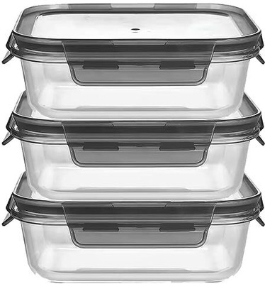 GREATZON Glass Utility Container  - 400 ml(Pack of 3, Clear)