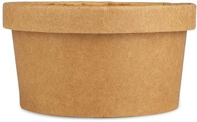 SANWALSA Paper Utility Container  - 250 ml(Pack of 25, Brown)