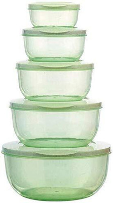 NRK Plastic Fridge Container  - 7 L(Pack of 5, Green)
