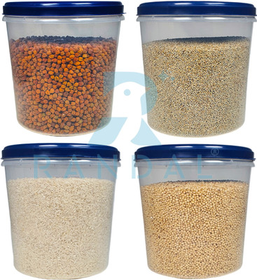 Randal Plastic Grocery Container  - 5000 ml(Pack of 4, Blue)