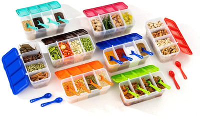 SHIVRUDRA Plastic Fridge Container  - 1.8 L(Pack of 3, Multicolor)