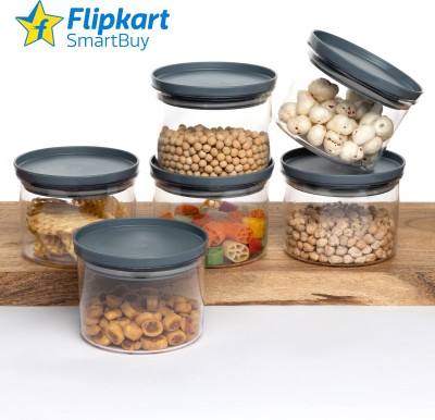 Flipkart SmartBuy Plastic Grocery Container  - 500 ml(Pack of 6, Grey)