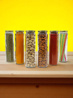 Sso Glass Pickle Jar  - 400 ml(Pack of 6, Clear)