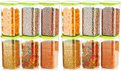 Skymax Plastic Grocery Container  - 1500 ml(Pack of 12, Green)