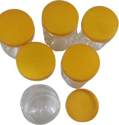 PK Collection Plastic Utility Container  - 500 ml(Pack of 6, Clear, Gold)