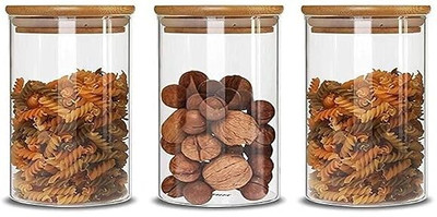 Glassguru Glass Grocery Container  - 320 ml(Pack of 3, Clear)
