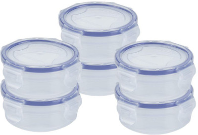 vristo Plastic Grocery Container  - 100 ml(Pack of 6, Transparent)