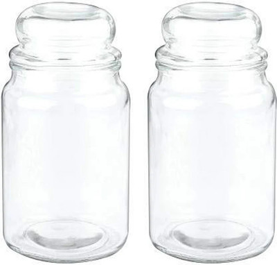 AYUTAS Glass Grocery Container  - 600 ml(Pack of 2, Clear)