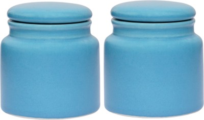FREAKWAY Ceramic Utility Container  - 1000 ml(Pack of 2, Blue)
