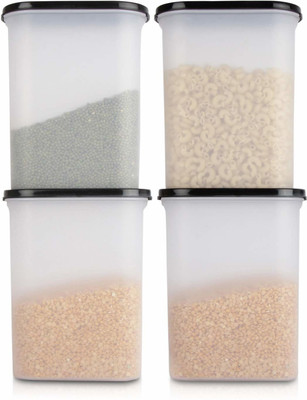 OMORTEX Plastic Utility Container  - 2500 ml(Pack of 4, Black)