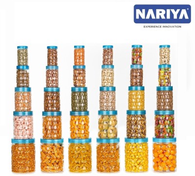 nariya Plastic Grocery Container  - 2000 ml, 1200 ml, 650 ml, 350 ml, 250 ml(Pack of 30, Blue)