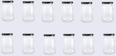 AFAST Glass Grocery Container  - 1000 ml(Pack of 12, Clear)