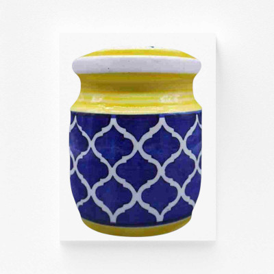 Luminescence Enterprises Ceramic Pickle Jar  - 50 ml(Blue)