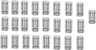 Tannu Craft Stainless Steel Cookie Jar  - 900 ml(Pack of 25, Silver)