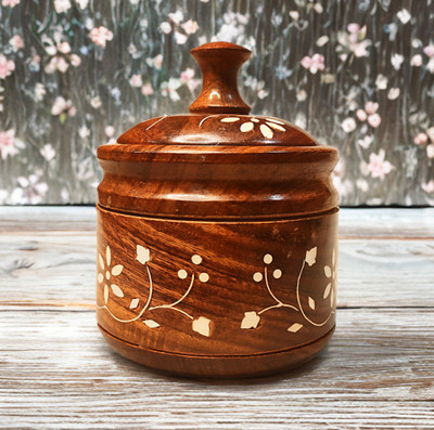 ABC Wooden Utility Container  - 100 ml(Brown)