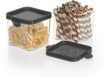 SCL Steelo Plastic Grocery Container  - 700 ml(Pack of 2, Clear)